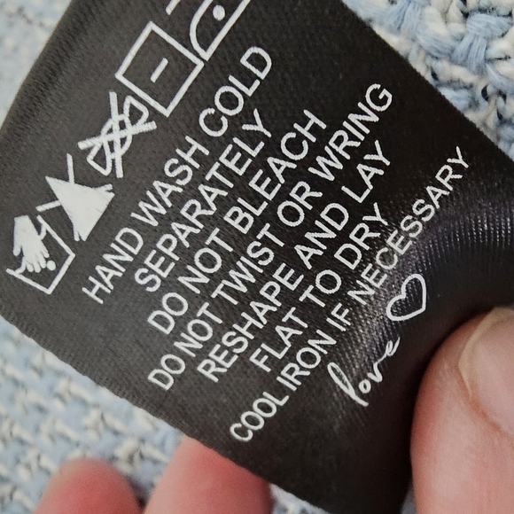 Nic + Zoe Fringe Mix Knit Jacket - Mist (Light Blue) - Picture 8 of 10